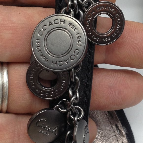 Coach Ladies Heeled Straps with Coach Coins Sz 8B - Picture 4 of 8